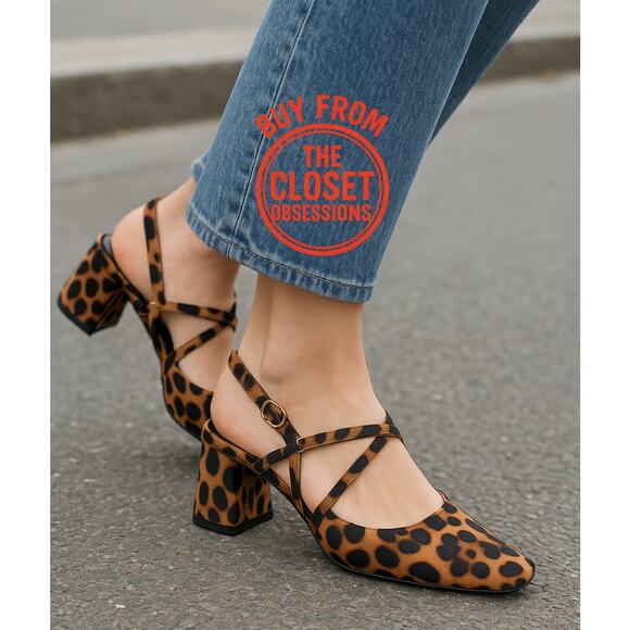 ZARA Leopard Print Mary Jane Block Heels NWT – Animal Print Buckled Strap Shoes - Picture 3 of 16